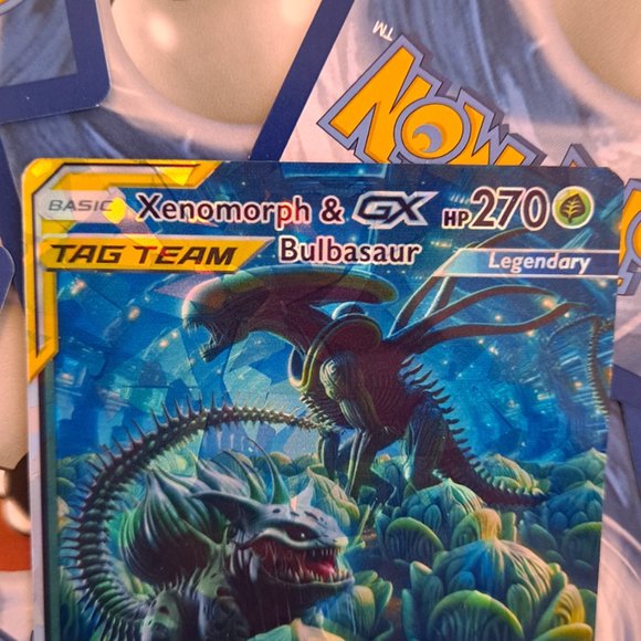 Bulbasaur And Xenomorph Tag Team Pokemon Card - Picture 3 of 8